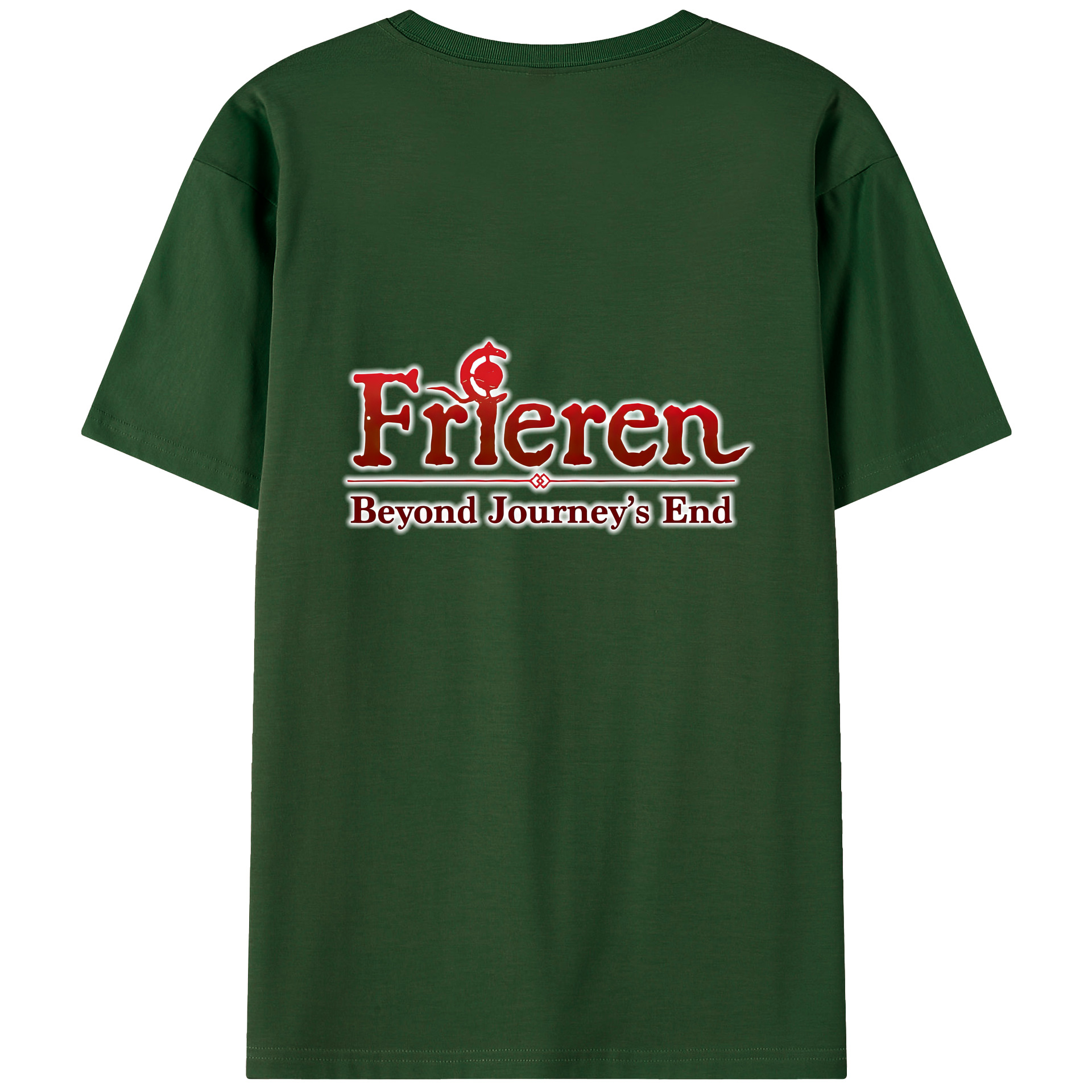 （画像用） 葬送のフリーレン Frieren 綿100％半袖Tシャツ（背面プリント）